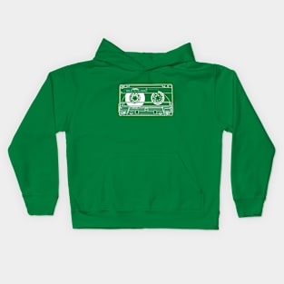 Cassette Tape (White Lines) Analog / Music Kids Hoodie